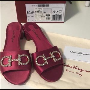 Salvatore Ferragamo Lampio Crystal Sandals